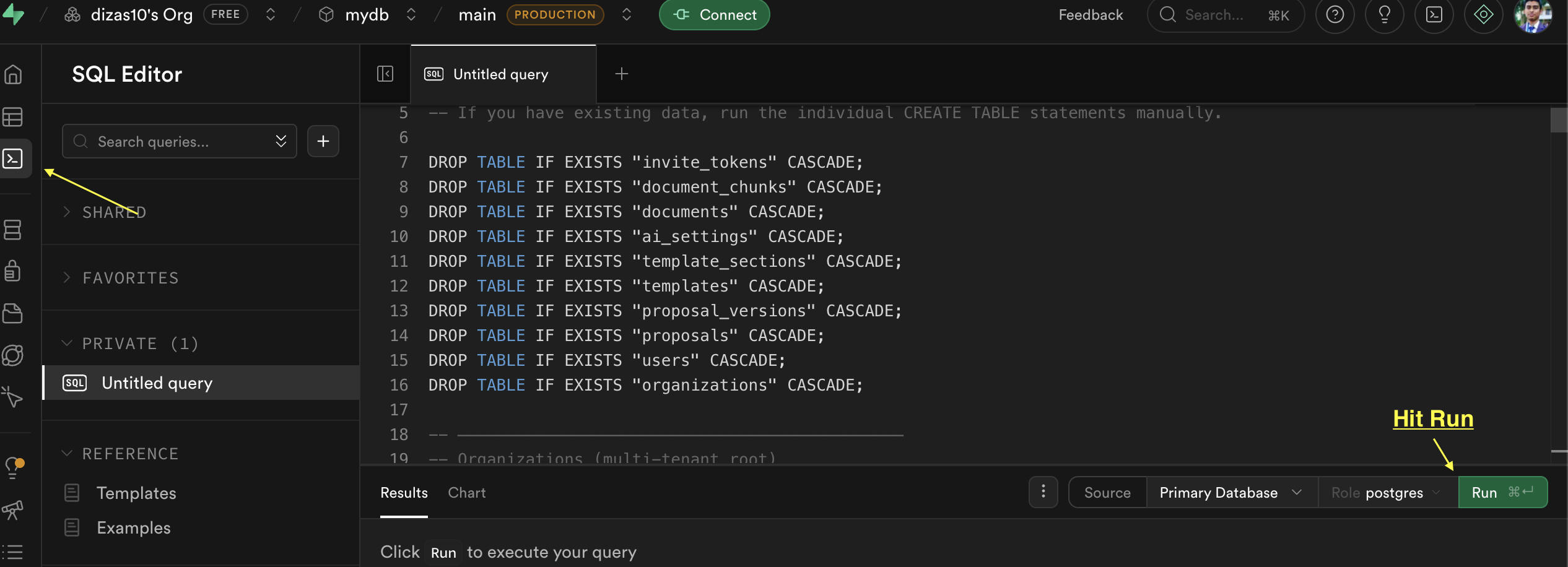 SQL Editor screenshot
