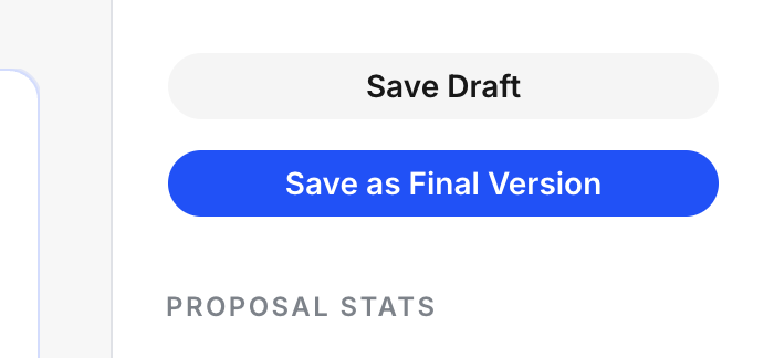 Editor showing Save Draft and Save Final buttons